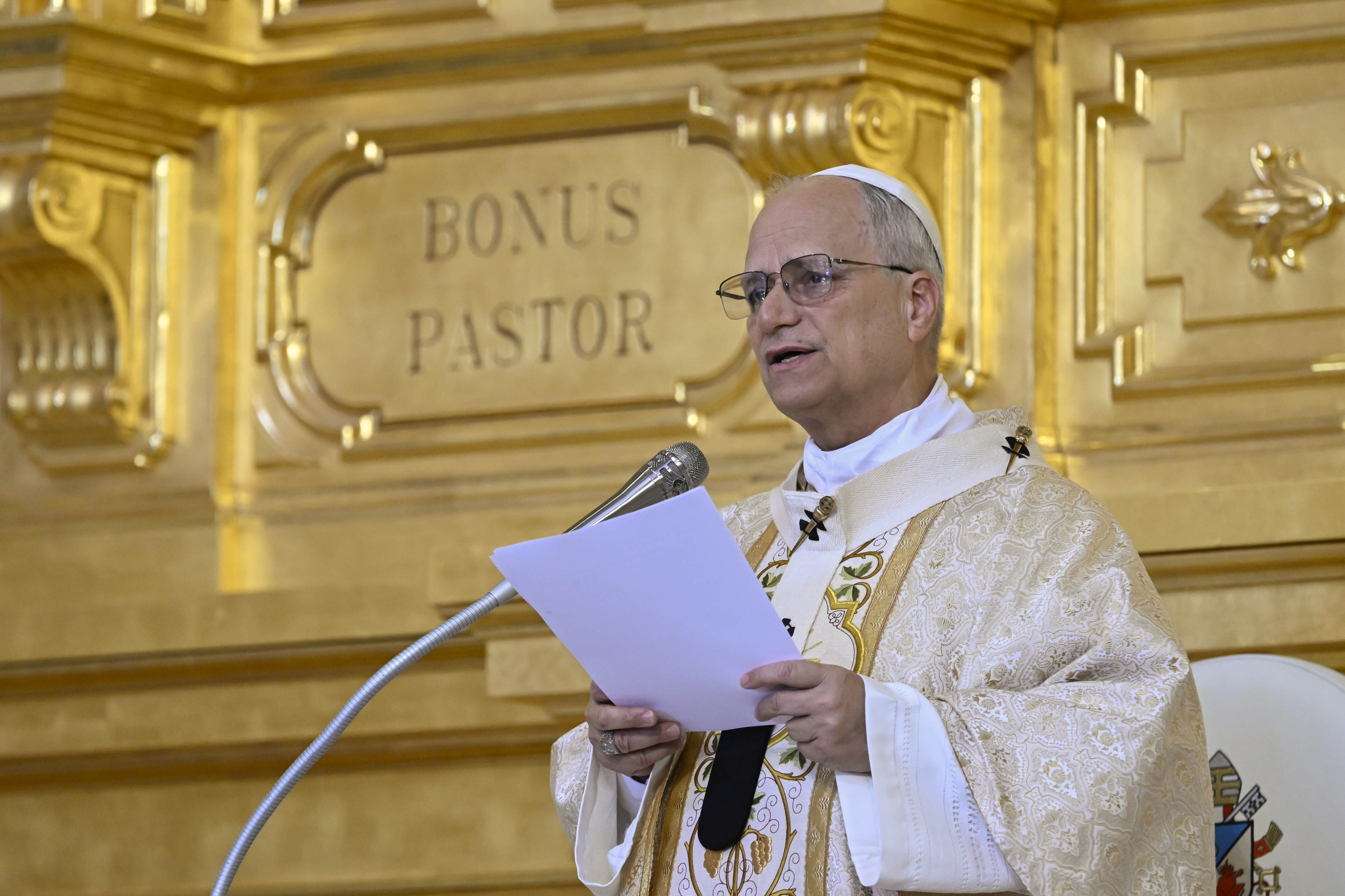 Pope Leo XIV gives his homily during Mass at the Basilica of the Immaculate Conception in Mengomeyén, Equatorial Guinea, on Wednesday, April 22, 2026. | Credit: Vatican Media