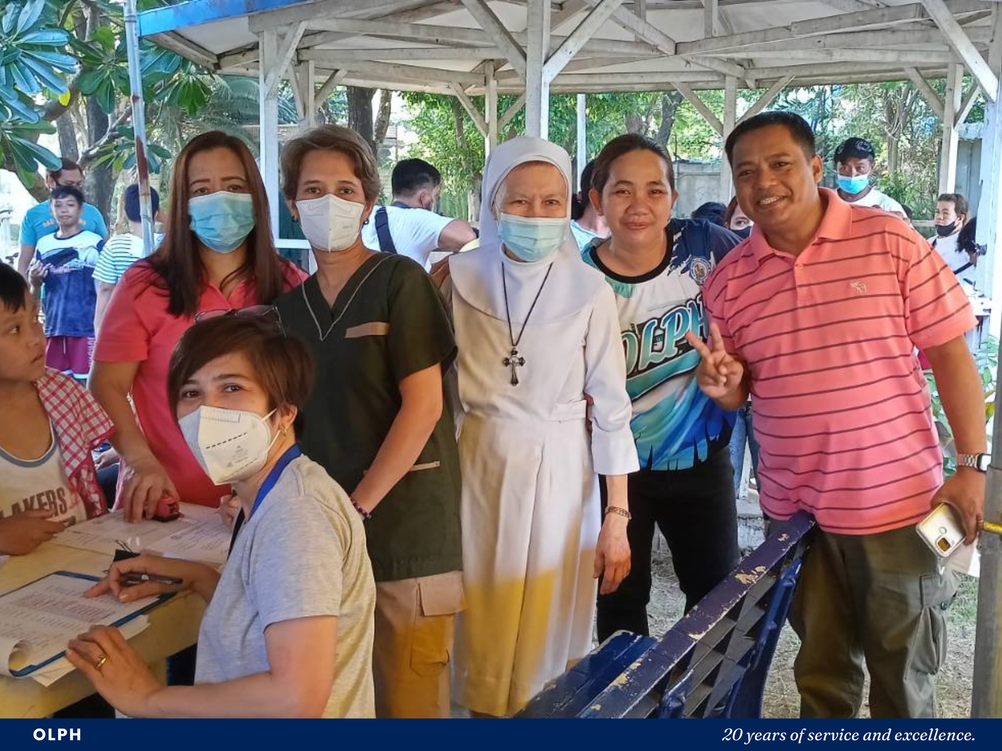 Sister Eva Fidela Maamo, surgeon, missionary, and 1997 Ramon Magsaysay awardee, interacts with patients and staff at Our Lady of Peace Hospital in Parañaque, Metro Manila, Philippines, on July 11, 2023. | Credit: Photo courtesy of Our Lady of Peace Hospital