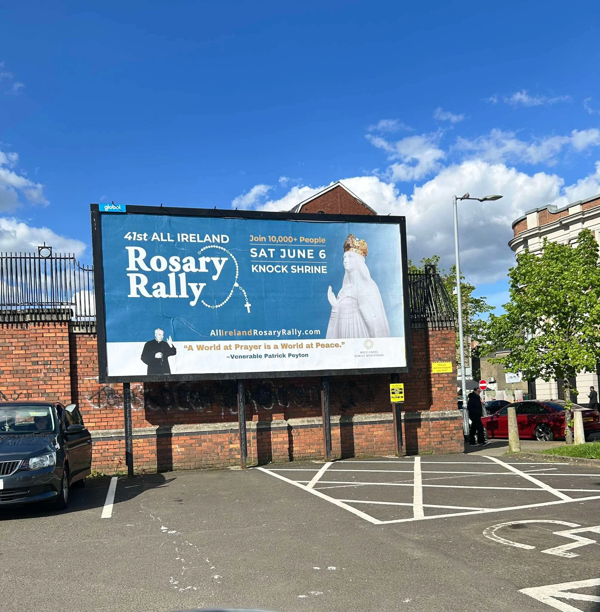Nationwide billboard campaign in Ireland invites thousands to rosary rally