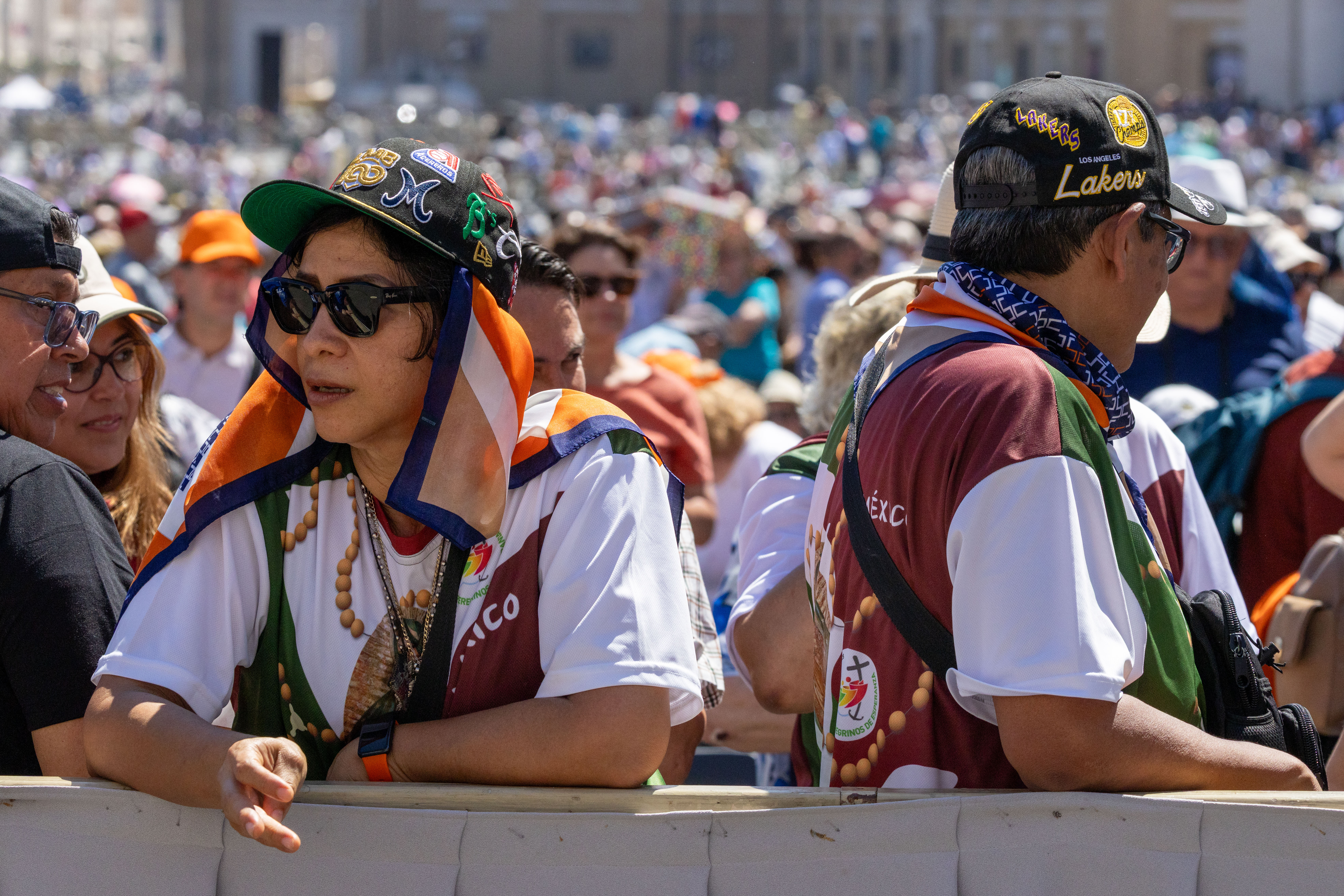 Pilgrims stand in St. Peter’s Square during Pope Leo XIV’s general audience on May 27, 2026. The pope spoke about the Second Vatican Council and the need for priests to follow liturgical norms. | Credit: Daniel Ibáñez/EWTN News