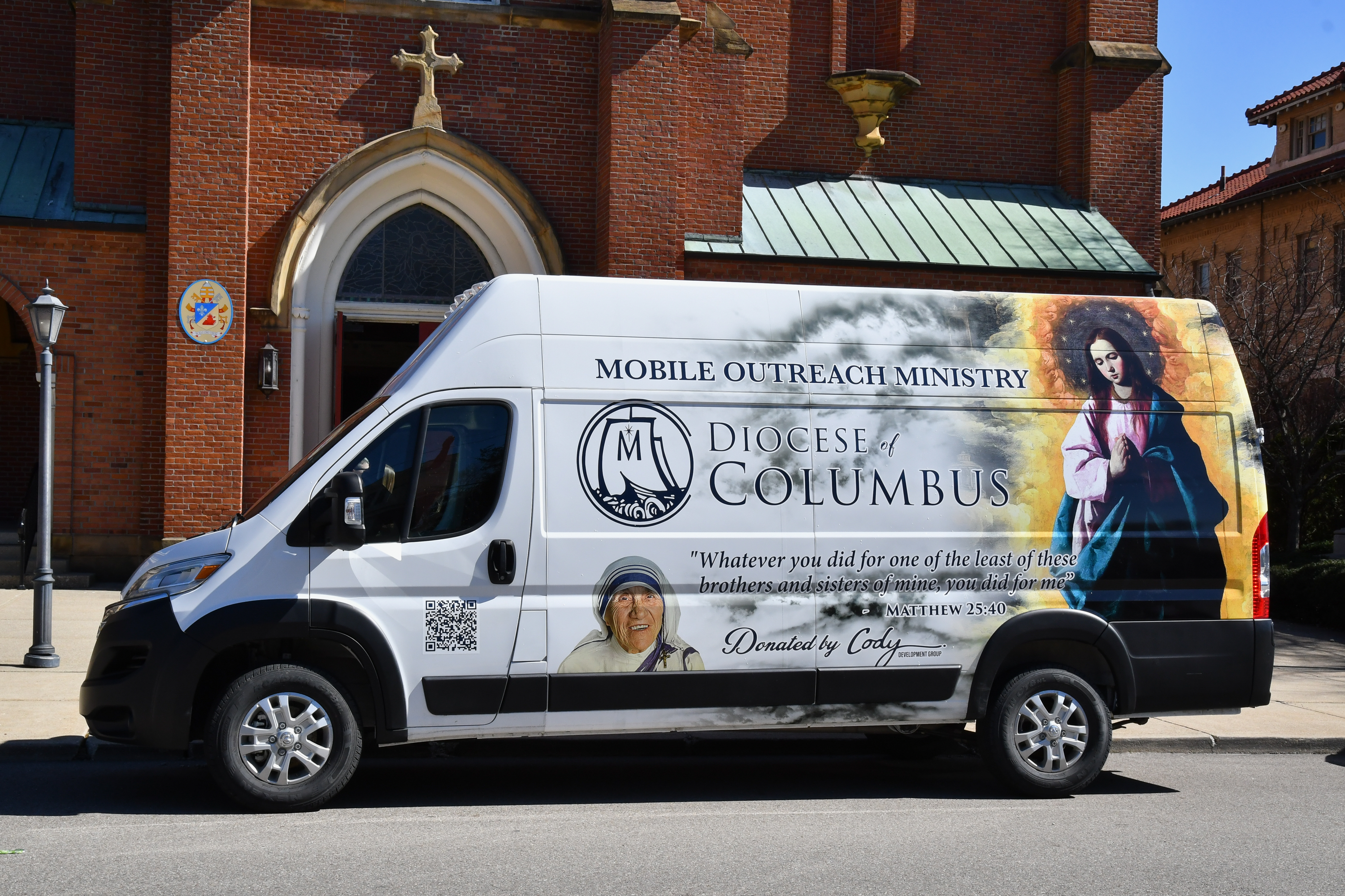 The Diocese of Columbus, Ohio’s new mobile outreach ministry van. | Credit: Ken Snow, courtesy of the Diocese of Columbus