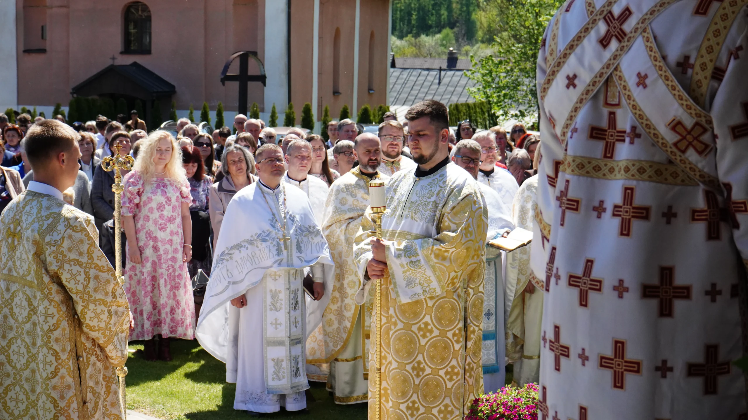 Greek Catholic clergy and faithful gather for the Divine Liturgy honoring Blessed Vasiľ Hopko in Hrabské, Slovakia, on May 10, 2026. | Credit: Milan Dzurňák/Greek Catholic Archeparchy of Prešov