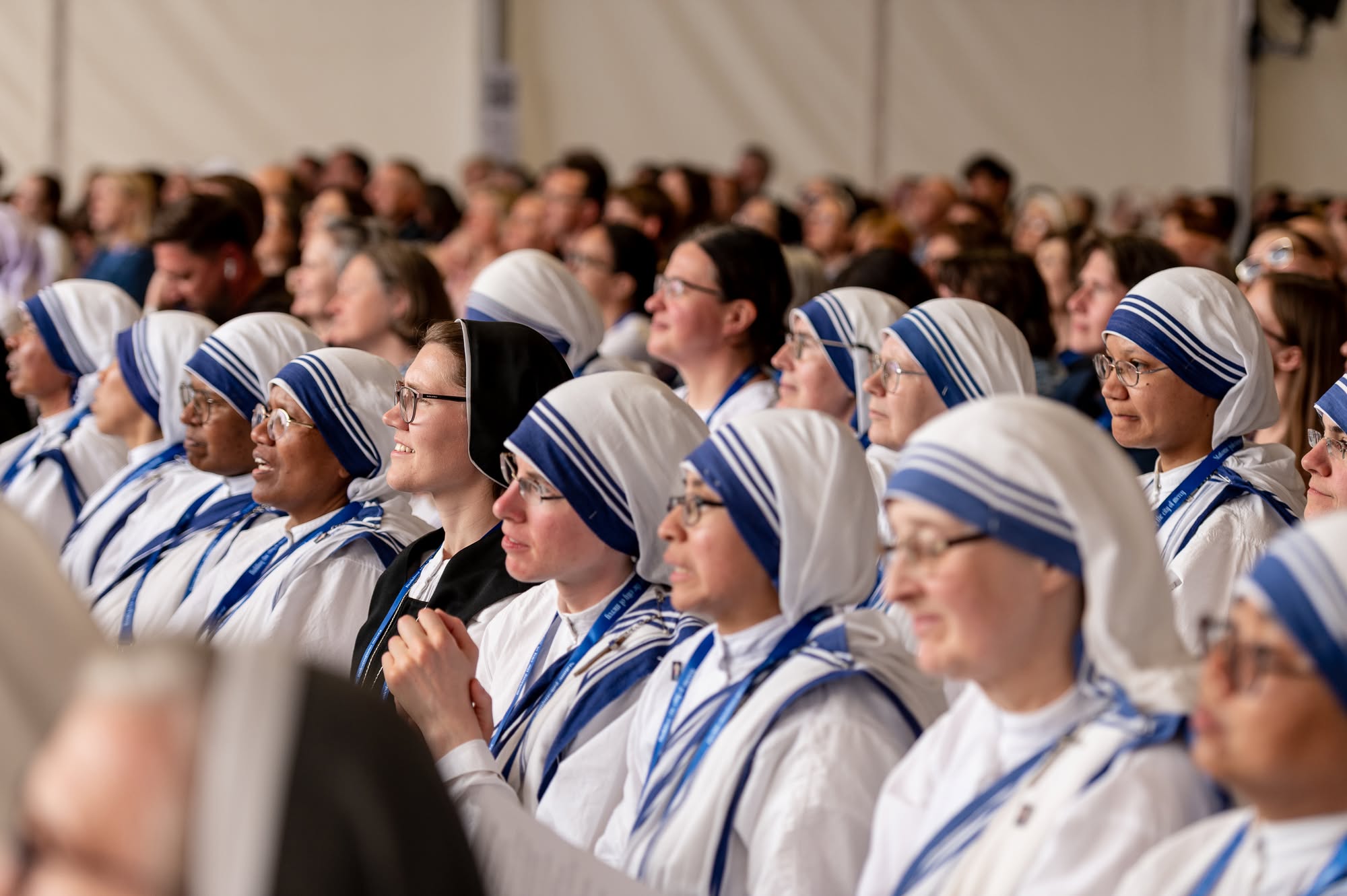 Religious sisters attend the opening ceremony of the sixth World Apostolic Congress on Mercy in Vilnius, Lithuania, on June 7, 2026. | Credit: Archdiocese of Vilnius