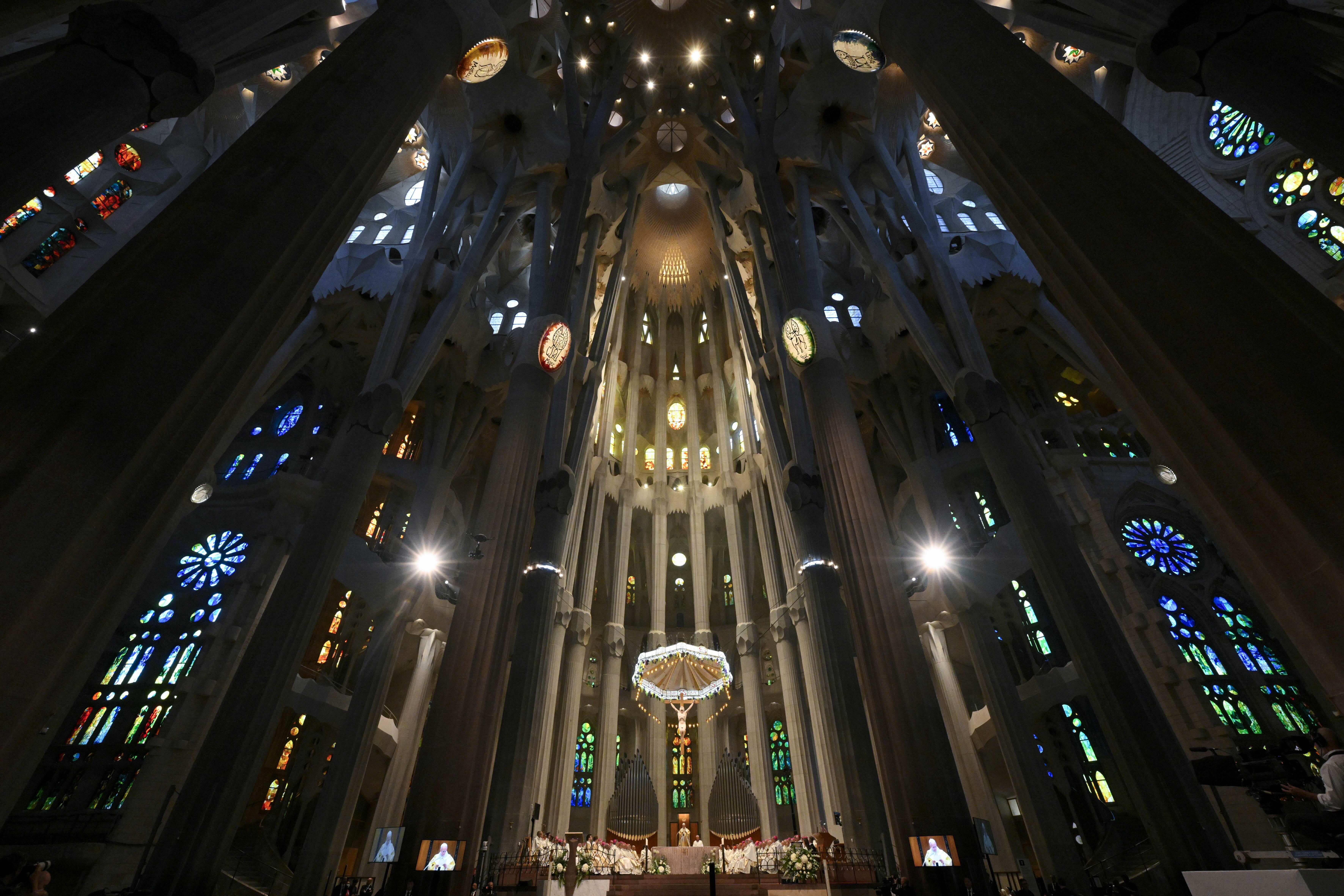Pope Leo XIV celebrates Mass at the Basilica of the Sagrada Familia in Barcelona on June 10, 2026. |Credit: Vatican Media