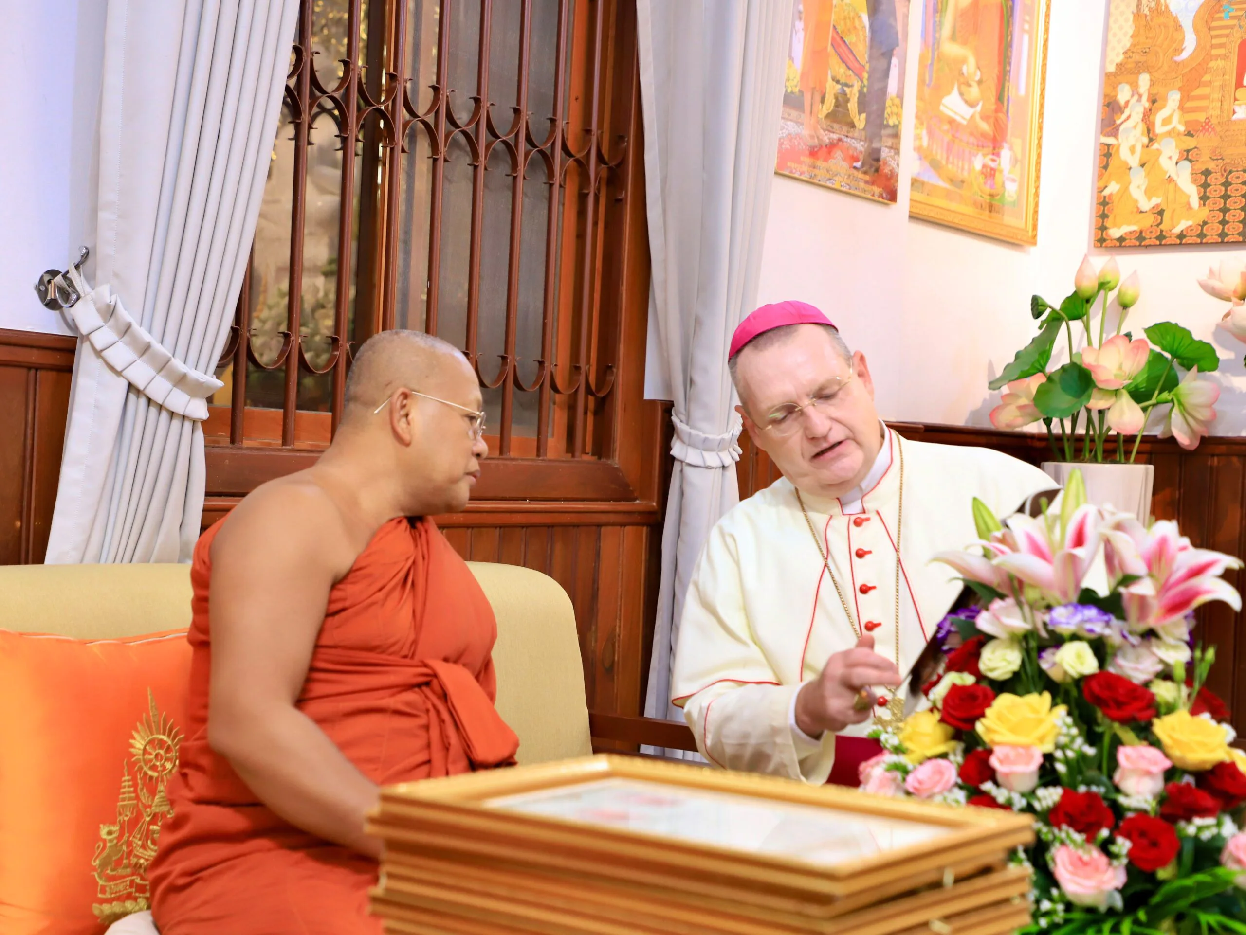 Cambodia’s Buddhist leaders honor Catholic bishop for decades of cooperation