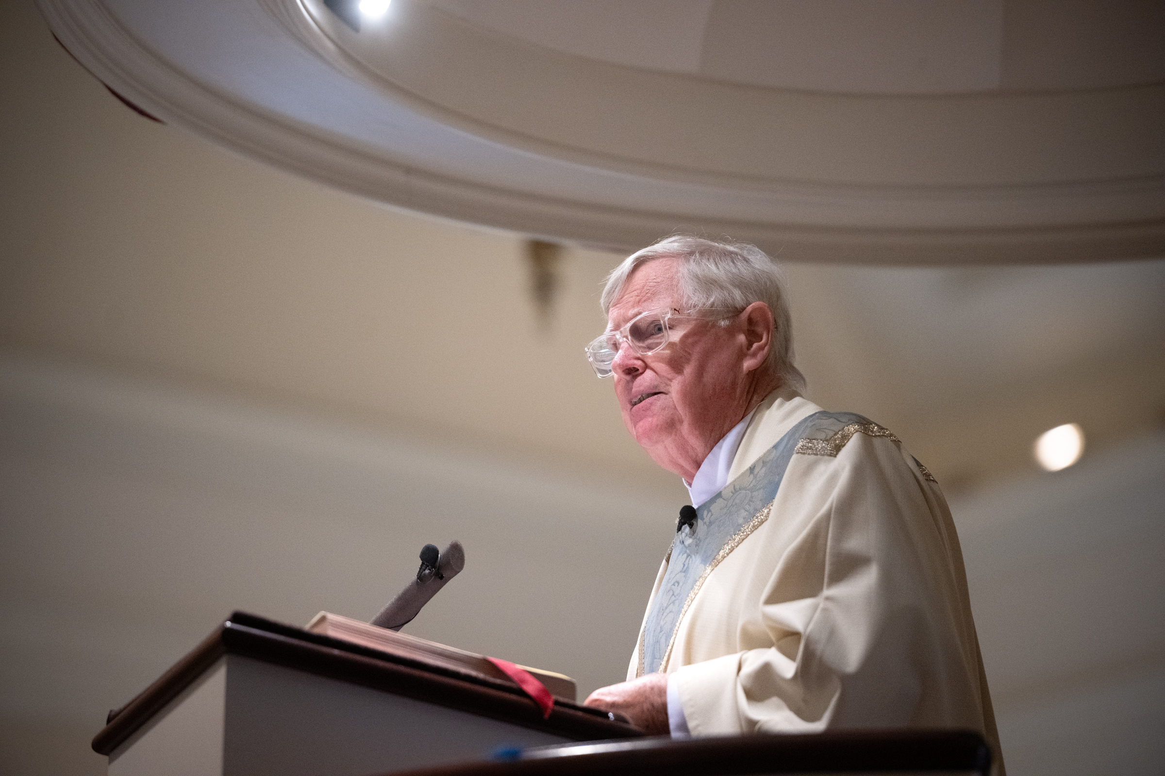 Monsignor Jay OʼConnor delivers the homily during Mass at the Basilica of the National Shrine of the Assumption of the Blessed Virgin Mary during the National Eucharistic Pilgrimage in Baltimore, Maryland, June 10, 2026. | Credit: Jeffrey Bruno/EWTN News