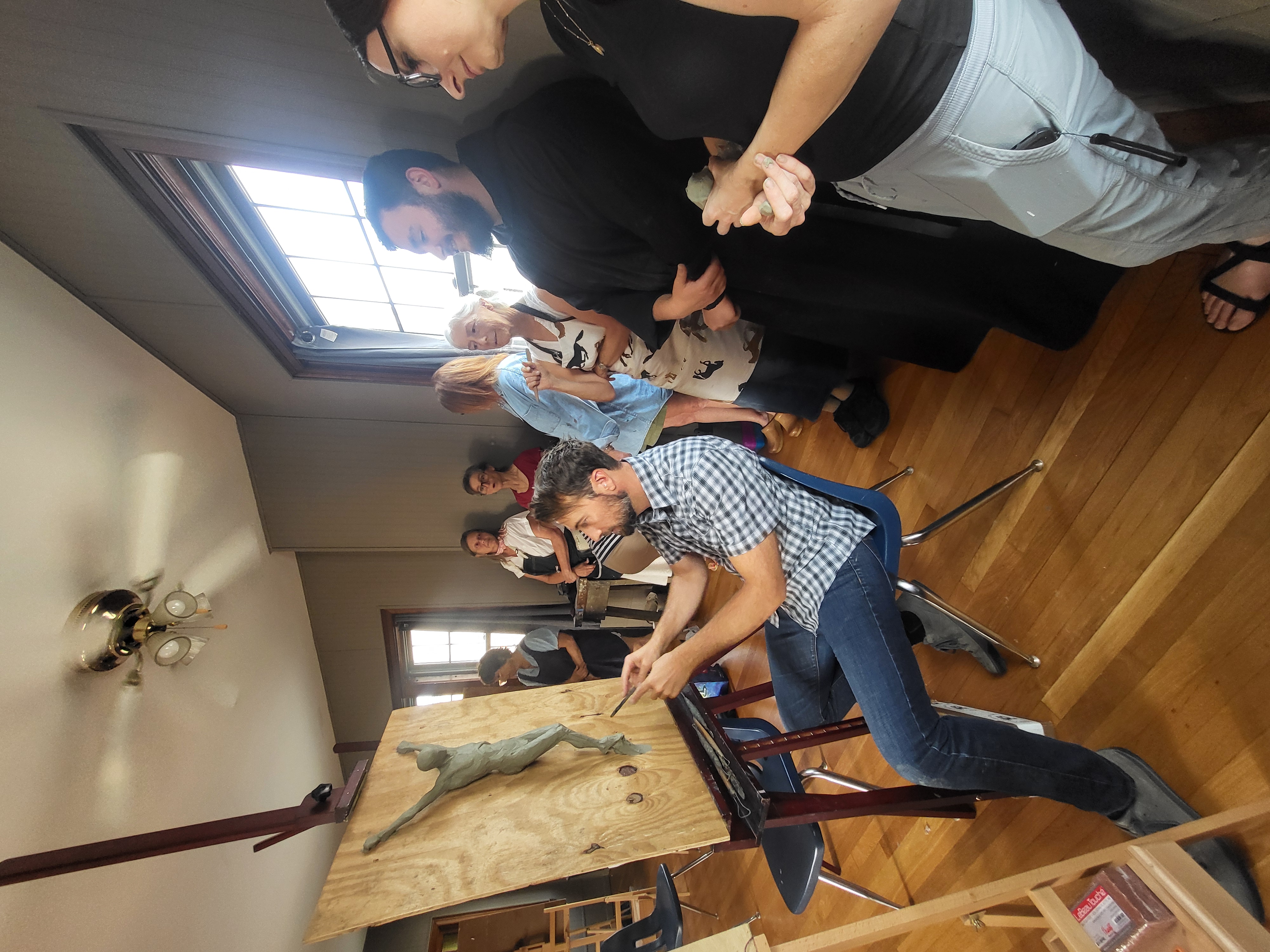 Cappella Studio’s first overnight art workshop, Sculpt a Crucifix with Rick Casali, was sold out with people coming from as far away as California, Florida, and Connecticut. | Credit: Jim Dessicino