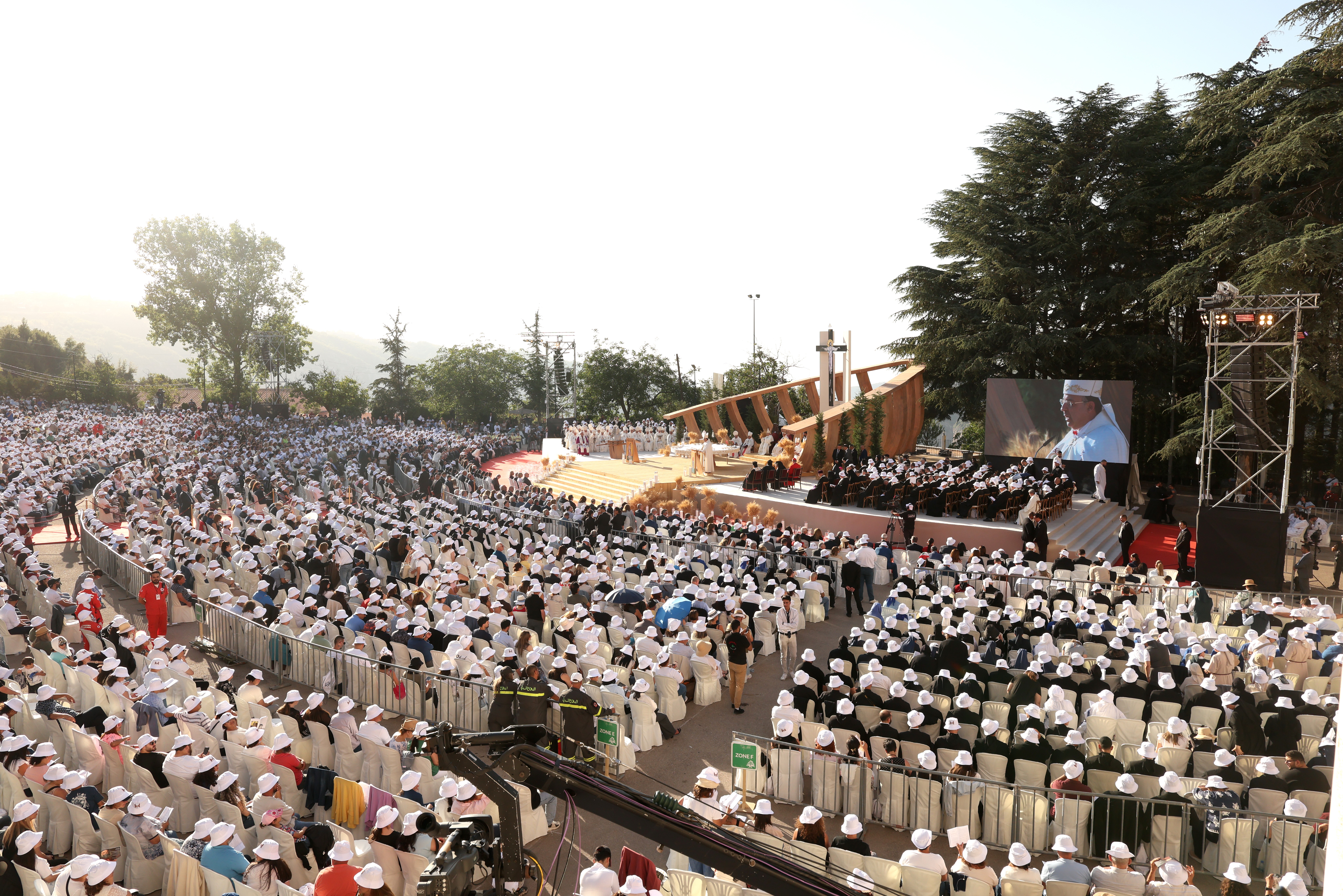 A view of the solemn Mass presided over by Cardinal Bechara Boutros Rai on July 25, 2026, for the beatification of Patriarch Elias Hoyek. | Credit: Photo courtesy of Maronite Patriarchate/ACI MENA