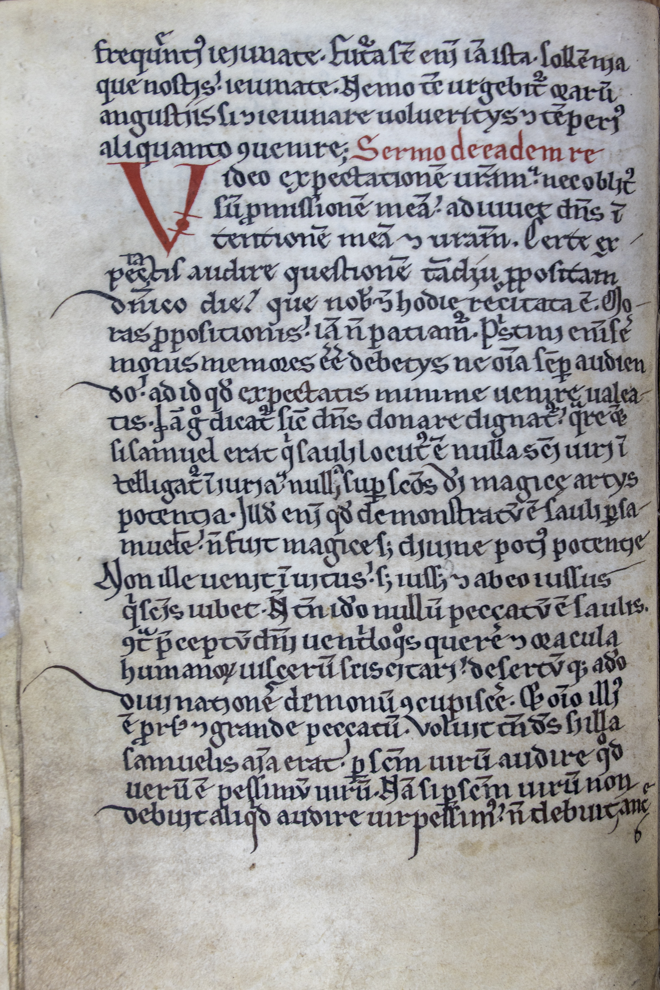 The first page of one of the two new sermons by St. Augustine. | Credit: Pelplin, Ms. 114 (195), fol. 14r (Copyright: Pelplin Diocesan Library)