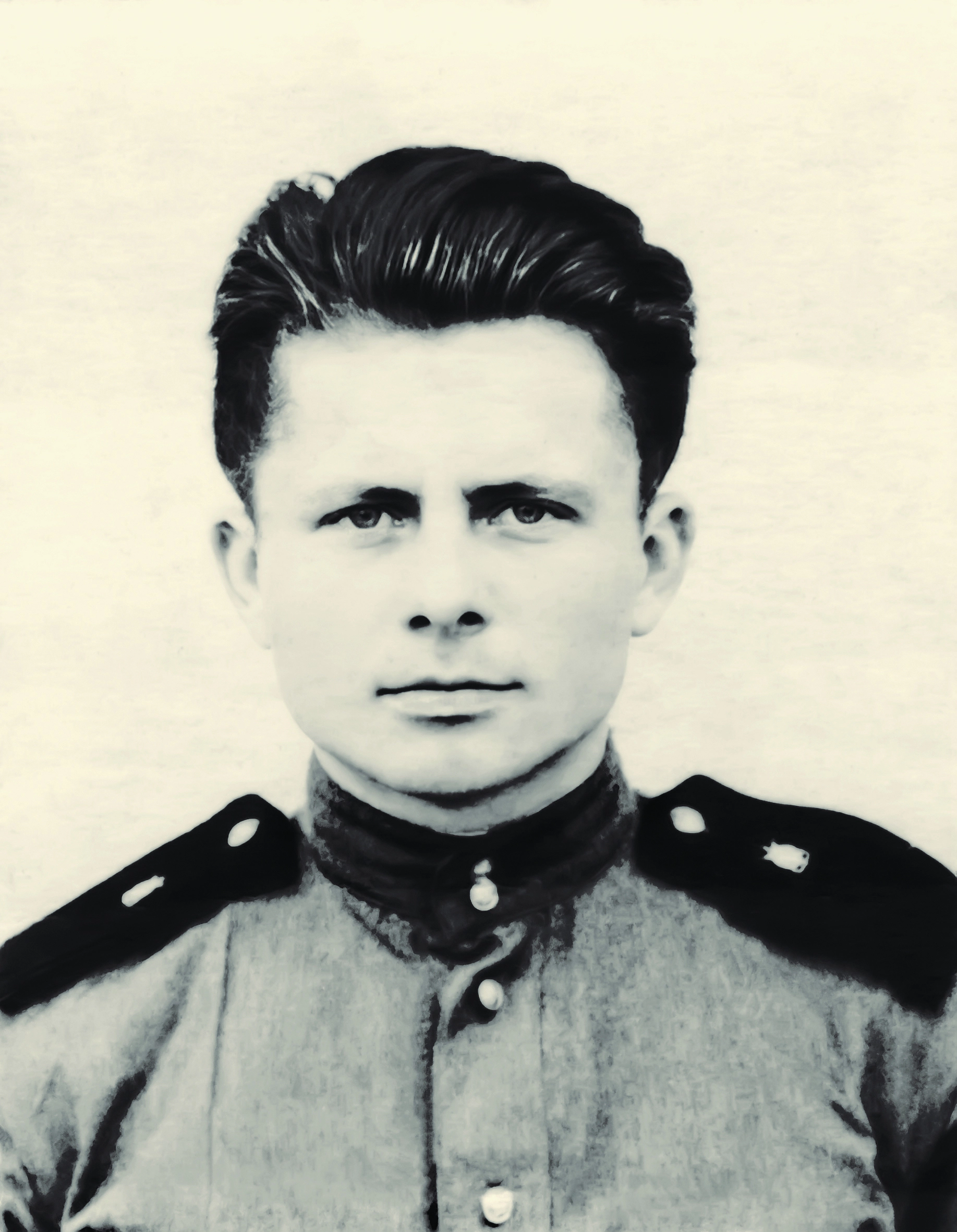 Sigitas Tamkevičius stands for a portrait during his military service in the Soviet Army in Khosta, Russia, in 1959. | Credit: Photo courtesy of Cardinal Sigitas Tamkevičius