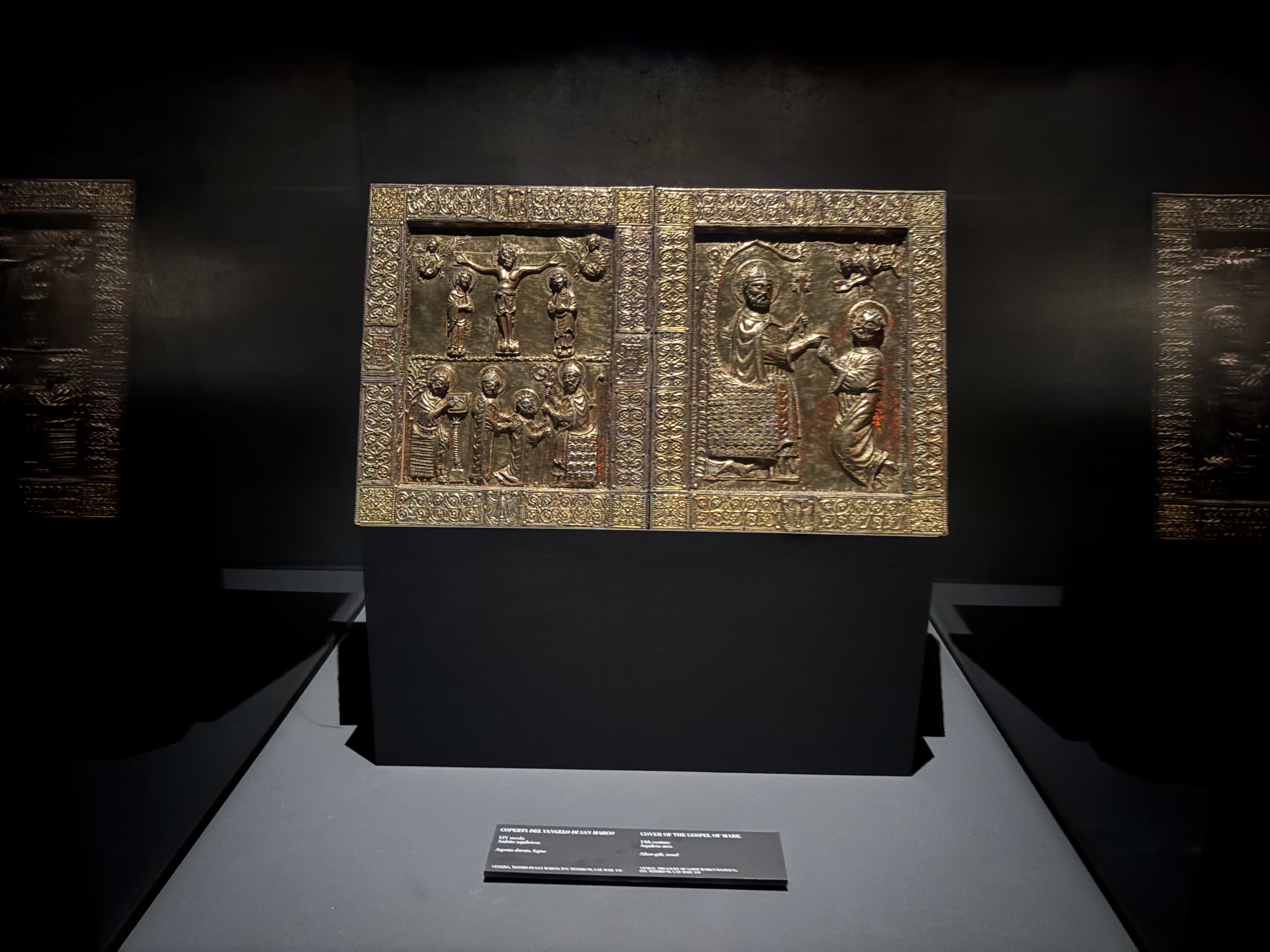 Gilded silver cover that helped transform the medieval Codex of the Gospel of St. Mark into an object of veneration similar to a reliquary. | Credit: Victoria Cardiel/EWTN News