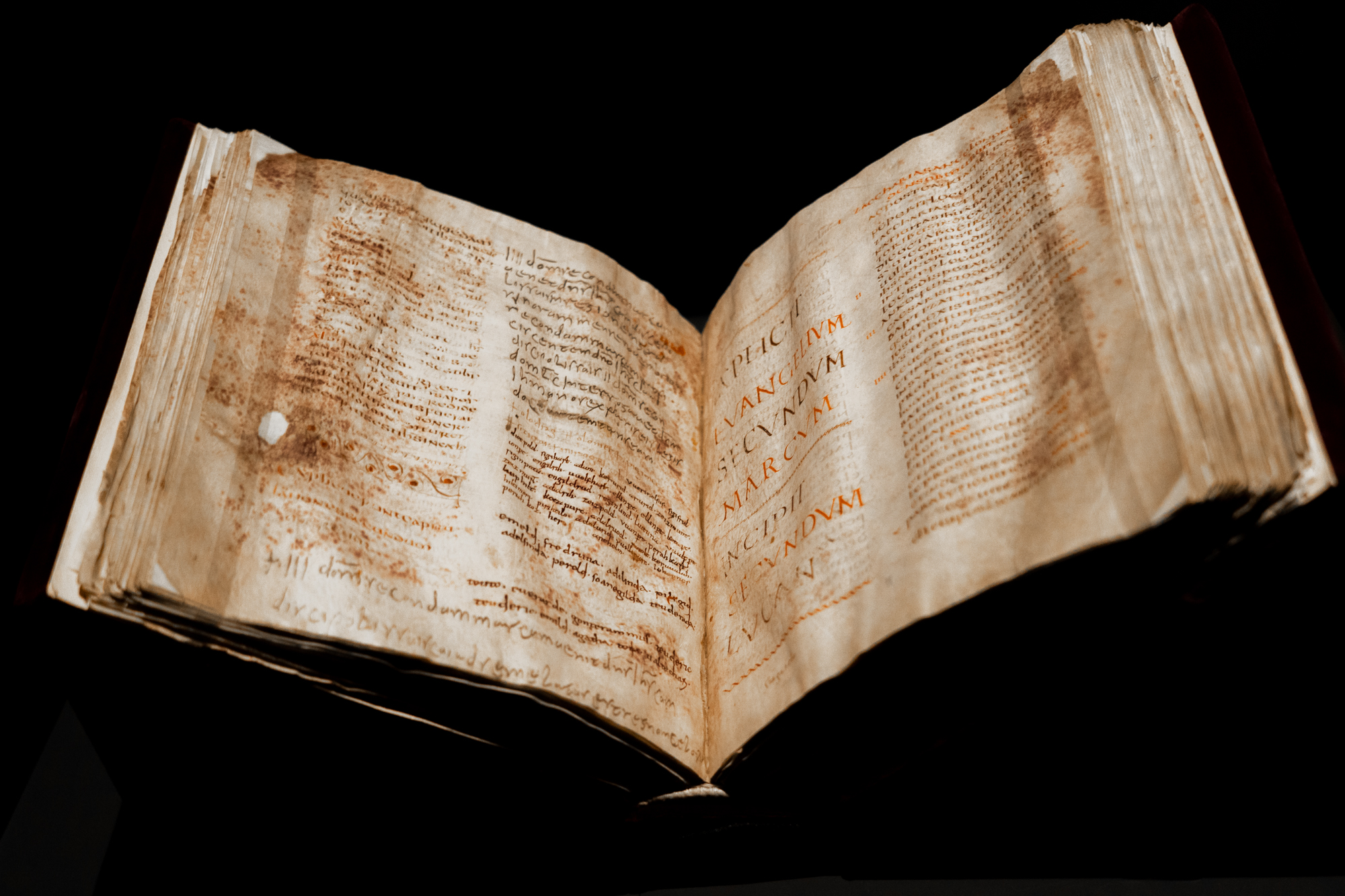 One of the fragments of the sixth-century manuscript venerated as a relic, attributed to the authorship of the Evangelist St. Mark. | Credit: Courtesy of Tseng Kuang Yi
