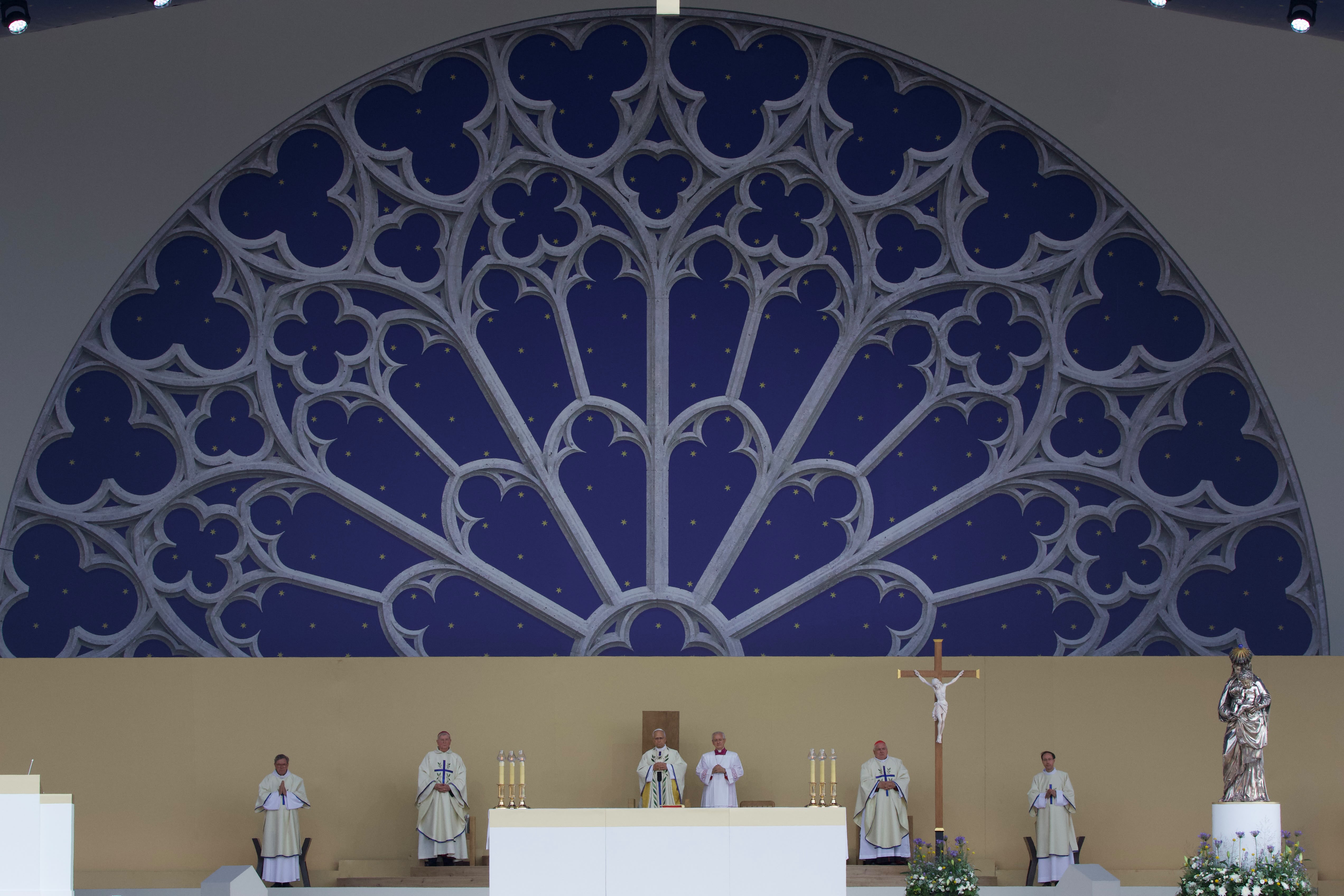 Pope Leo XIV celebrates Mass in Paris on Sept. 26, 2026. | Credit: Daniel Ibáñez/EWTN News