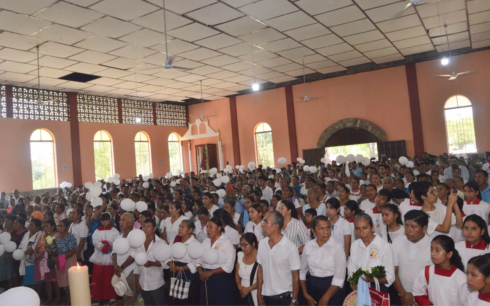 The faithful attend the Mass celebrated on Sept. 20, 2026, in Santa Cruz, Huejutla, in memory of Father Román de la Cruz Hernández. | Credit: Father Domingo Porfirio Cruz/Diocese of Huejutla