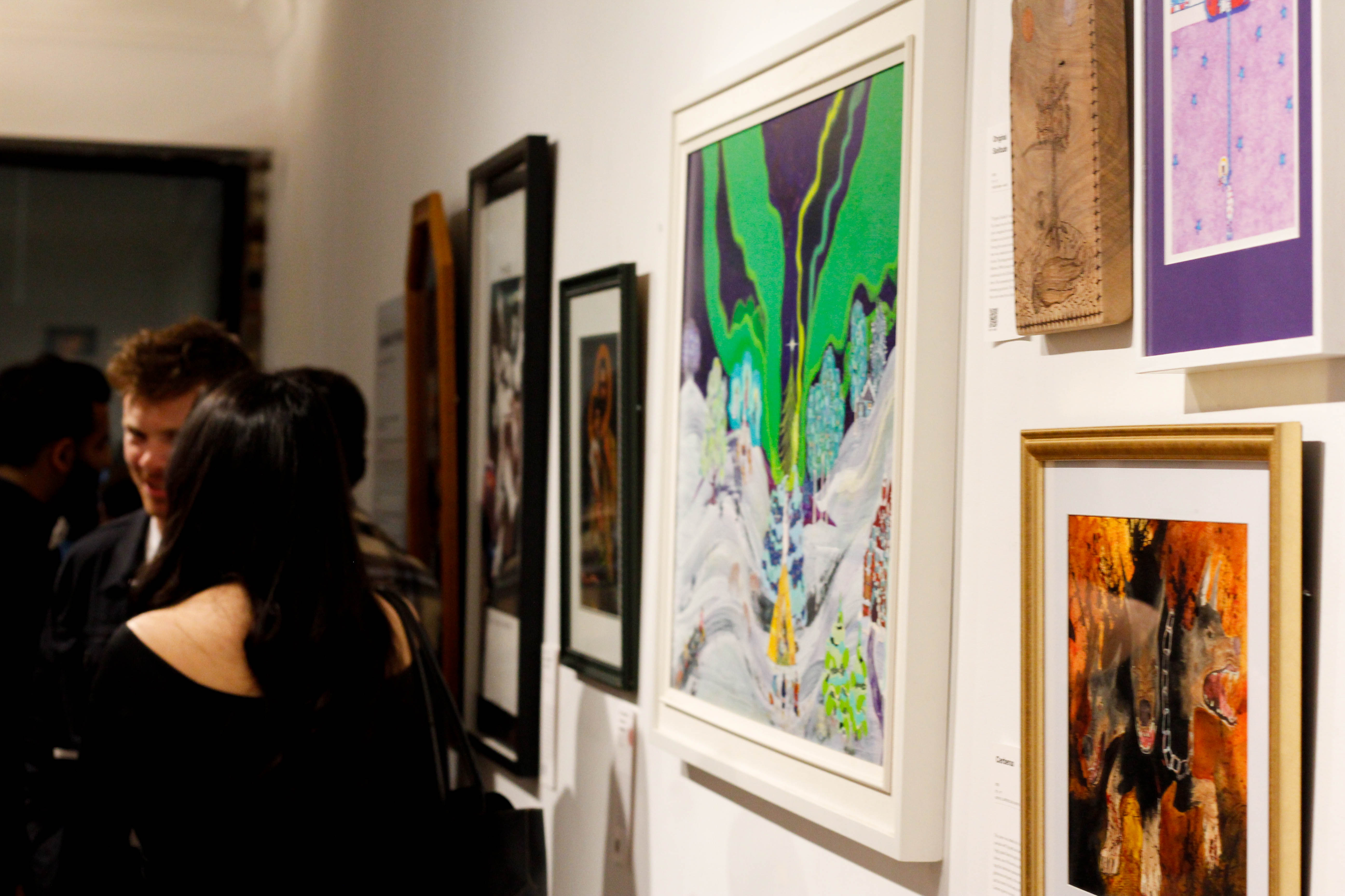 A look at some of the art at “The Drama of the Soul” exhibit hosted by Theopolis in May. | Credit: Samantha O’Brien