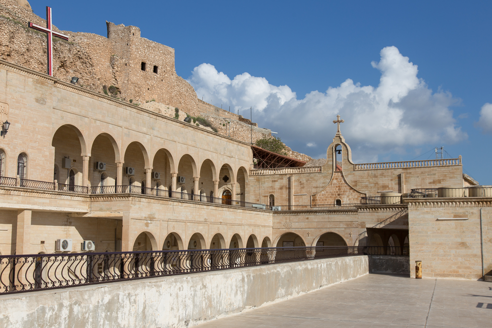 Mor Mattai is located atop Mount Alfaf in northern Iraq near Mosul. It is one of the oldest Christian monasteries, was founded in 363, and is currently maintained by the Syriac Orthodox Church. | Credit: Johlige/Shutterstock
