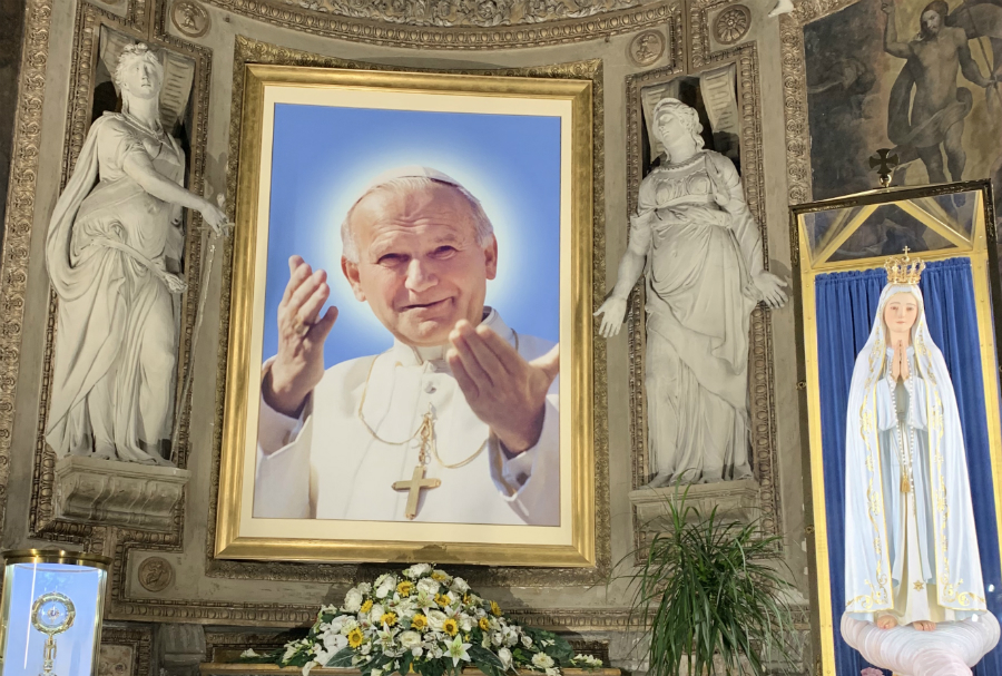 The Church of Santo Spirito in Sassia has a side chapel dedicated to St. John Paul II. | Credit: Courtney Grogan/EWTN News